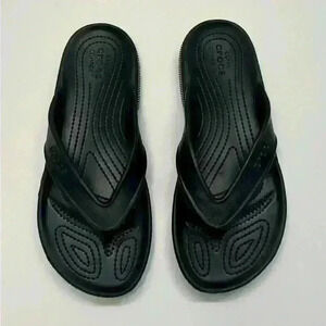 Crocs Unisex‎ Comfort Flip Flop Sandals Black Slip On Men’s 7 Women’s 9 VGC